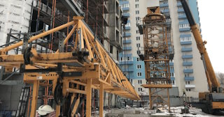 Демонтаж башенного крана в зиме - услуги по демонтажу от Сварной-Зма от 1572 руб.