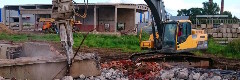 Демонтаж фундамента в зиме